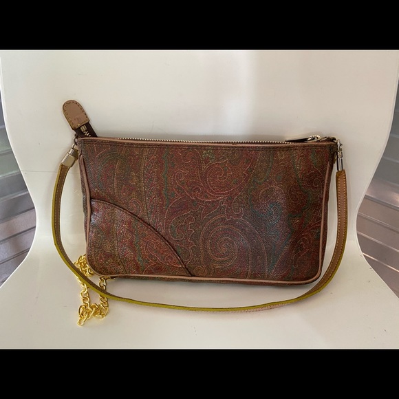 ETRO Pochette Paisley GUC strap and xtra chain - Picture 1 of 12